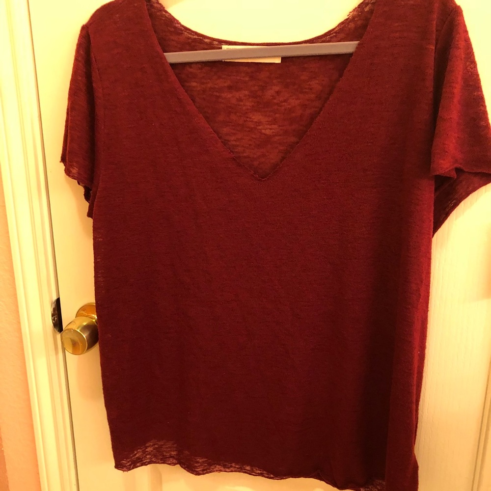 Dark red urban outfitters top